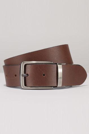 Black/Brown Leather Reversible Belt
